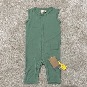 Kyte Baby Snap Sleeveless Romper - Matcha